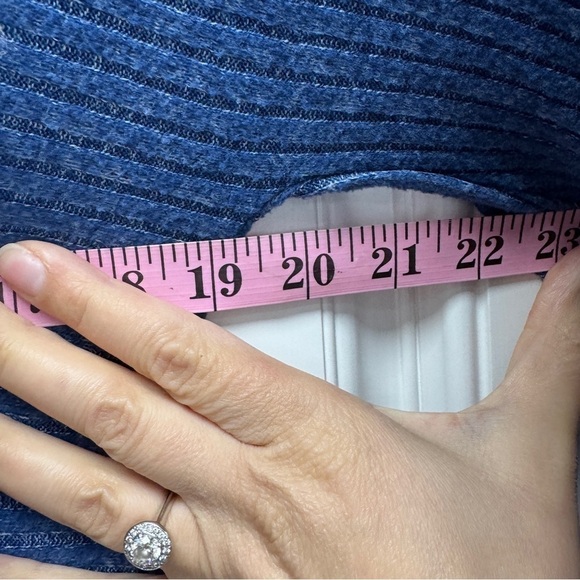 SATURDAYSUNDAY Anthropologie Blue Mariah Long Sleeve Rib Knit Maxi Dress Medium - Picture 10 of 13